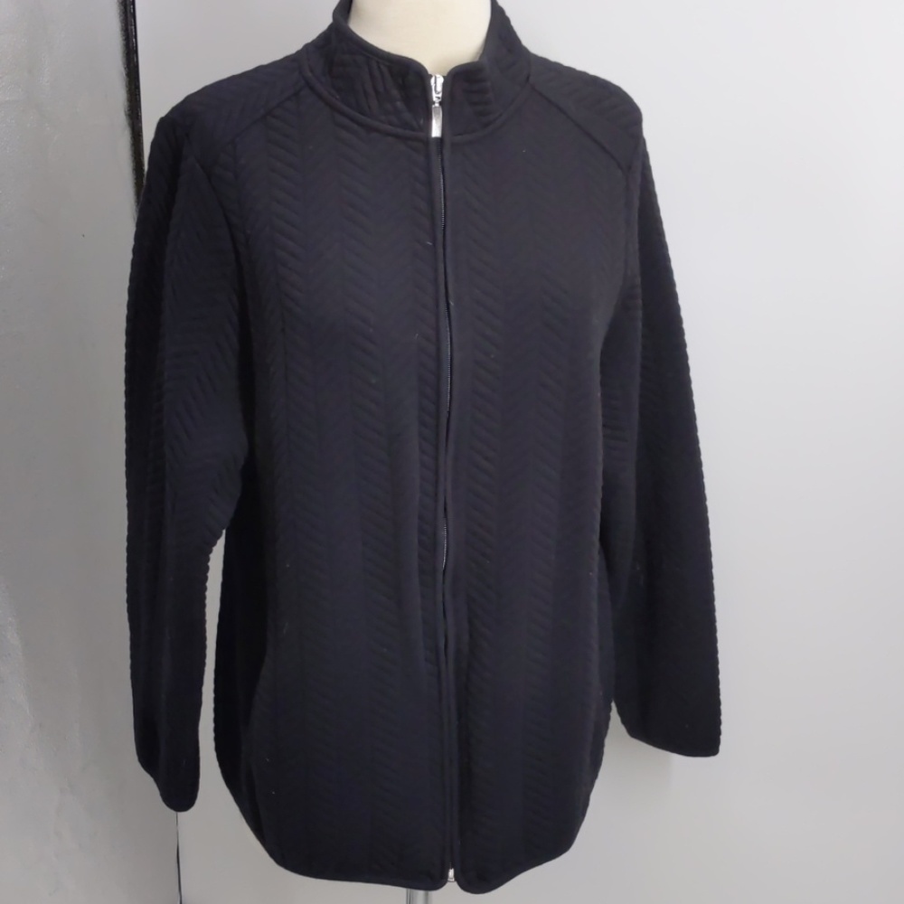 Croft & Barrow black quilted jacket-sz XXL